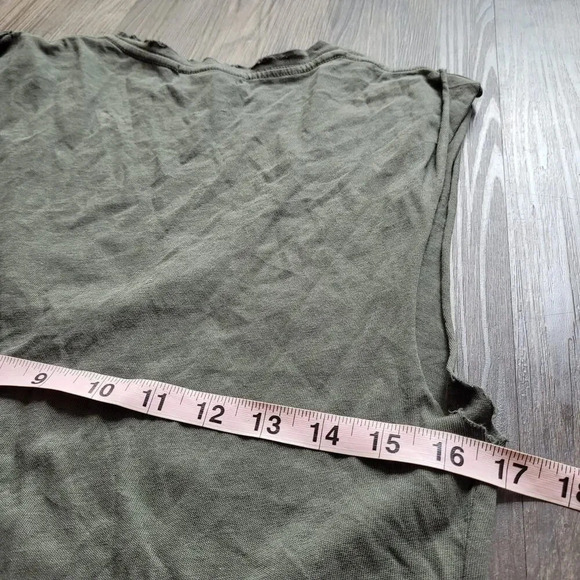 Treasure & Bond Women's Tank Top S Olive Green 100% Cotton Sleeveless Scoop Neck - Picture 5 of 7